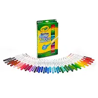 在飛比找Yahoo奇摩購物中心優惠-美國 Crayola繪兒樂 可水洗細桿彩色筆50色(4Y+)