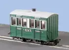 Glyn Valley Tramway 4 Wheel OO-9 Coach Enclosed Sides Peco GR-500