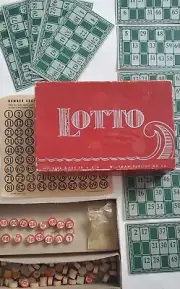Rare Vintage Whitman LOTTO BINGO Set Cards Numbers