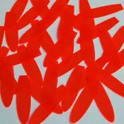 Long Drop Vinyl Shape 1.5" Red Go Go Fluorescent Edge Glow
