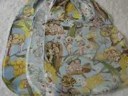 Pack of 3 Bibs Gumnut Babies Blue Cotton Front Towelling Back Handmade