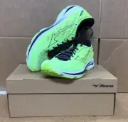 Mizuno Men's Wave Rider 25 Running Shoe Neon Lime 4M4M