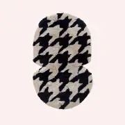 The Pram Puff - Houndstooth Biscuit & Black by Mini Motif | the memo