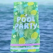 Silver One Pineapple Green Pool Party Beach Towel 30X60 NWT