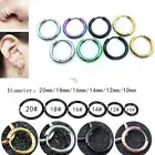 1Pair Surgical Steel Segment Nose Septum Clicker Ear Helix Tragus Ring Hoop Punk