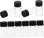 Mobestech 10pcs Mini Bottles Small Glass Vials and Screw Caps Airtight Containers for Essential Oils Cosmetics Perfumes Travel Outdoor Storage