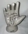 Vintage Palmistry ceramic Hand With Life Lines Fortune Teller Palm Reader Sculpt