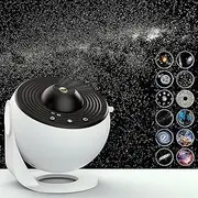 VT-Galaxy Projector, 12 in 1 Planetarium 4K Star Projector Realistic Starry Sky Night Light with Solar System Constellation Moon for Kids Room Adults Bedroom Ceiling Home Theater Living Room Decor