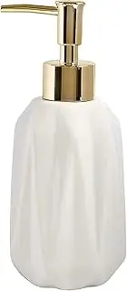 IsMwav Ceramic Soap Dispenser 10 Oz Hand Soap Dispenser with Pump Refillable Liquid Dish Soap and Lotion for Bathroom (White)