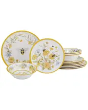 Certified International Bee Sweet 12pc Melamine Dinnerware Set