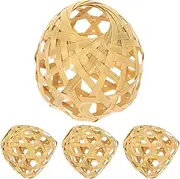 SUPVOX Rustic Style Lamp Shades 4pcs Bamboo Lampshade for Home Decor Ceiling Pendant Lamps