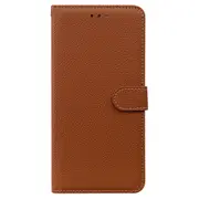 MCC Folio Case iPhone XR Leather Cover Photo Apple iPhoneXR [Brown]