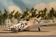 expert built 1/72nd scale plastic model of P-51D Mustang
