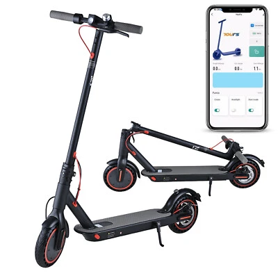 New 900W 40KM/H Portable Electric Scooter Adult 50KM Foldable Travel Bike Black