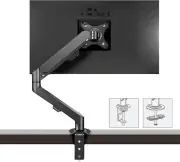 Monitor Desk Mount Single Arm Stand, Necomi Full Motion Monitor Arm with Gas ...