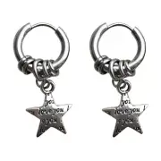 Creative Punk Star Earings Unisex Ear Jewelry Drop Earrings Star Hoop Earrings