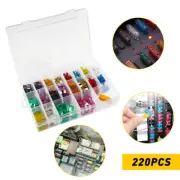 Mini Fuse Car Assorted Assortment Kit Blade Auto Set 220pcs Truck Automotive USA