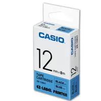 在飛比找momo購物網優惠-【CASIO 卡西歐】標籤機專用色帶-12mm藍底黑字(XR