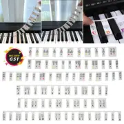 Silicone Removable Piano Keyboard Note Labels Reusable Piano 88 Keys Stickers AU