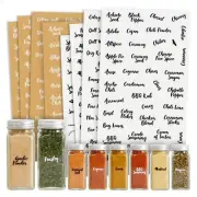 Talented Kitchen 300 Spice Labels Stickers, Clear Spice Jar Labels Preprinted