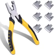 300 Pcs Wire Cage Clips and Pliers,Hog Ring Pliers for Rabbit Chicken Bird Do...