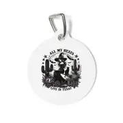 All My Hexes Live in Texas 2 sided Pet Tag