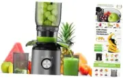 Cold Press Juicer, Juicer Machines with 5.3" Wide Feed Chute, Masticating Gray