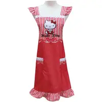 在飛比找蝦皮購物優惠-正版授權  Hello Kitty 緞帶圍裙-紅 圍裙 卡通