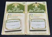 VTG EarthGrown Home Canning Jelly Jar Decorative Labels 80 Adhesive Stickers NEW