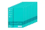 Colourhide Lecture Notebook 140 Page A4 Aqua Blue Pack 10