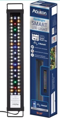 Aqueon Fish Tank Aquarium OptiBright WiFi/Bluetooth Smart LED Light 18-24