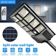 Solar Street Lights Dusk to Dawn Motion Sensor Commercial Lights Remote Control
