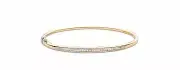 9ct Yellow Gold 0.50ct Channel Set Diamond Bangle