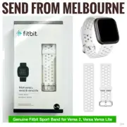 NEW Original Fitbit Versa 2 Versa Lite White Sport Silicone Band Bracelet Large