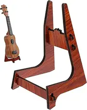 CLISPEED Detachable Wooden Ukulele Stand Portable Folding Display Rack for Easy Assembly Lightweight and Convenient for Music Rooms Stages and Home Use Random Color