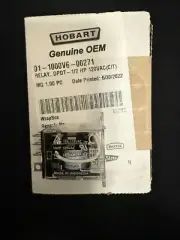 01-1000V6-00271 Baxter Hobart Vulcan Relay, Dpdt-1/2 Hp 120V Genuine OEM