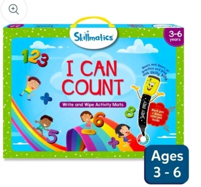 Skillmatics Educational Game I Can Count 8 Reusable Activity Mats Ages 3 and Up