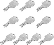 10 Pack 166 Forklift Key Hyster Heavy Equipment Ignition Keys for Clark Yale Hyster Komatsu Crown