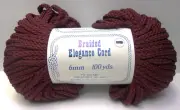 Braided Elegance Cord, (Craft Macrame) 6mm 100yds/1.26 lbds, Reddish Brown