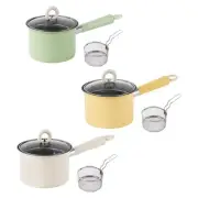 Deep Frying Pot with Strainer Large Sauce Pot Saucepan for Open Fire Cookers