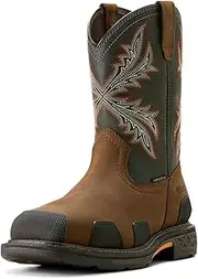 [ARIAT] Men's Overdrive Wide Square Composite Toe Work Boot Western, Alamo Brown, 14