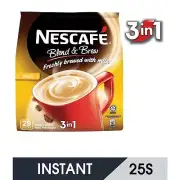 NESCAFE BLEND AND BREW INSTANT 3 IN 1 MILD ( 25 STICKS X 19g) PREMIX COFFEE