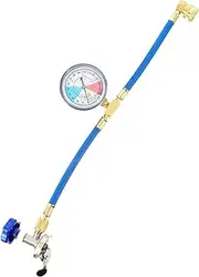 Amosfun Filling Tube with Gauge Easy to Use Recharge Hose for for Automotive and Home Air Conditioning Repair Safe and Convenient Testing Tool