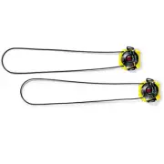 Sidi Replacement TECHNO 3 PUSH Button Release Buckles : YELLOW FLUO/BLACK SHORT