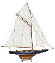 SAILINGSTORY Wooden Sailboat Model Ship Sailboat Decor Yacht Model America's ...