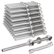 50 Pack Cable Railing Swage Threaded Stud Tension End Fitting Terminal for 1/...