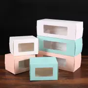 Long Cake Box for Swiss roll Cupcake/ Muffin with window +insert, pack of 6