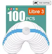 100 Pack Freestyle Sensor Covers for Libre 3 Waterproof Adhesive Patches