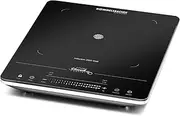 Rommelsbacher Single Ring Cooking Plate Induction with Ceramic Glass, Black/Silver
