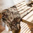 Kitchen Retro Jacquard Tablecloth Flower Print Table Flag Cloth Diningroom Decor